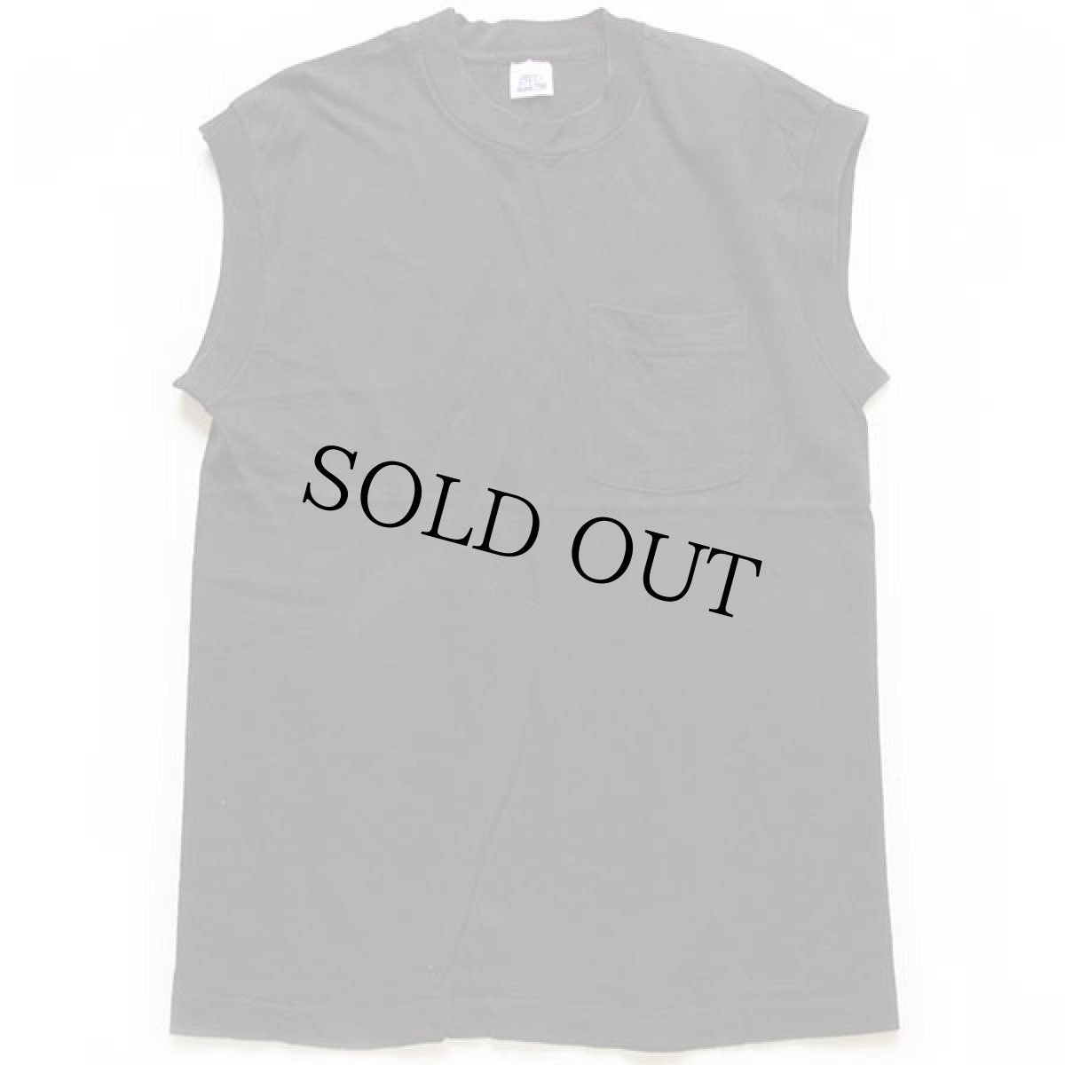 画像2: 90s USA製 BVD 無地 ノースリーブ コットン ポケットTシャツ 黒 M (2)