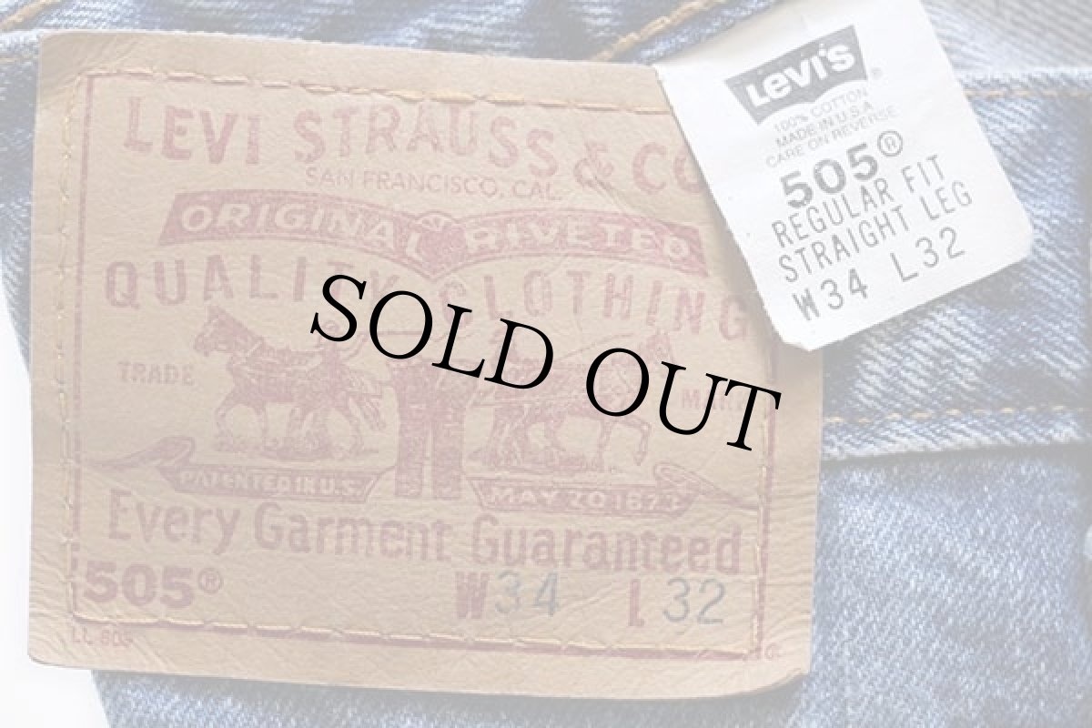 画像6: 00s USA製 Levi'sリーバイス 505 デニムパンツ w34 L32★18 (6)