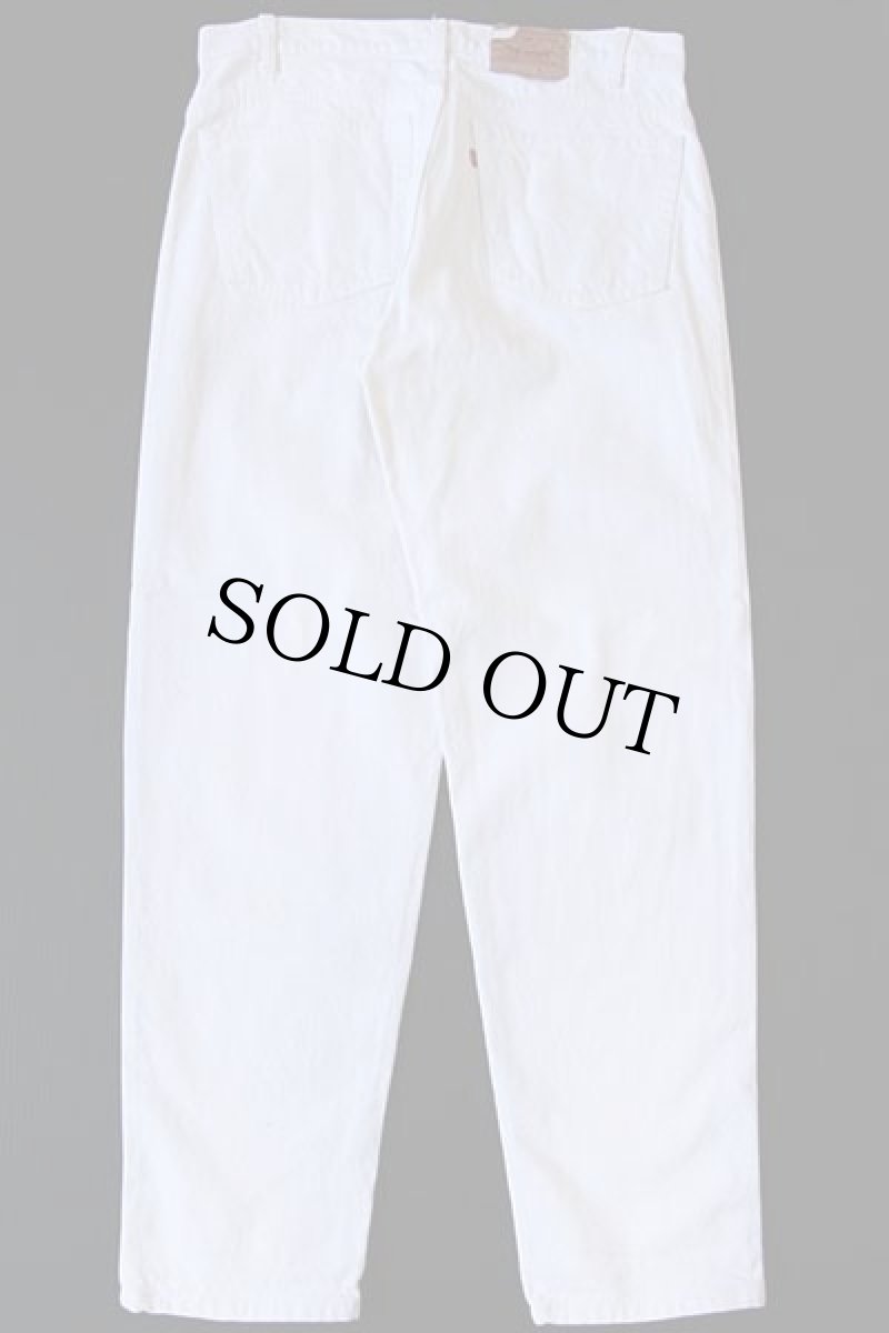 画像3: 90s USA製 Levi'sリーバイス 550 カラーデニムパンツ カスタム 生成り w38 L32 (3)