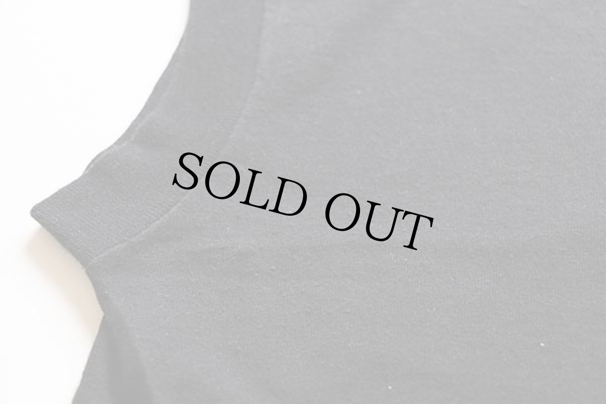 画像6: 90s USA製 BVD 無地 ノースリーブ コットン ポケットTシャツ 黒 M (6)