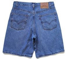 画像2: 90s USA製 Levi'sリーバイス 550 デニム ショートパンツ w33★27 ショーツ (2)