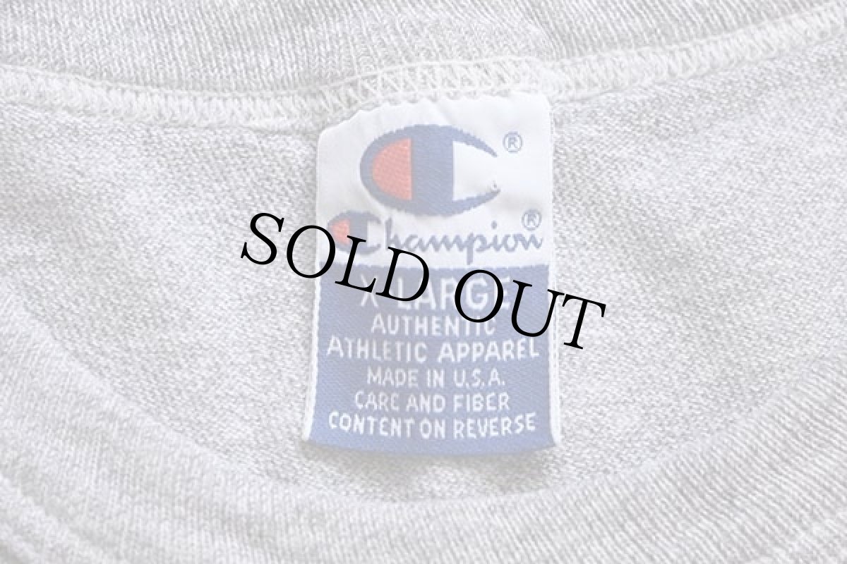 画像3: 90s USA製 Championチャンピオン ST.JOHN'S U. BASEBALL Tシャツ 杢グレー XL (3)