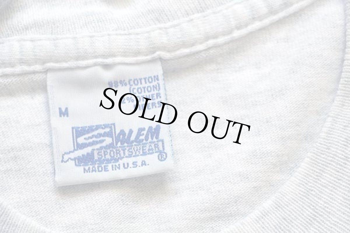 画像3: 90s USA製 SALEM NFL Pittsburgh Steelers ロゴ コットンTシャツ 杢ライトグレー M (3)