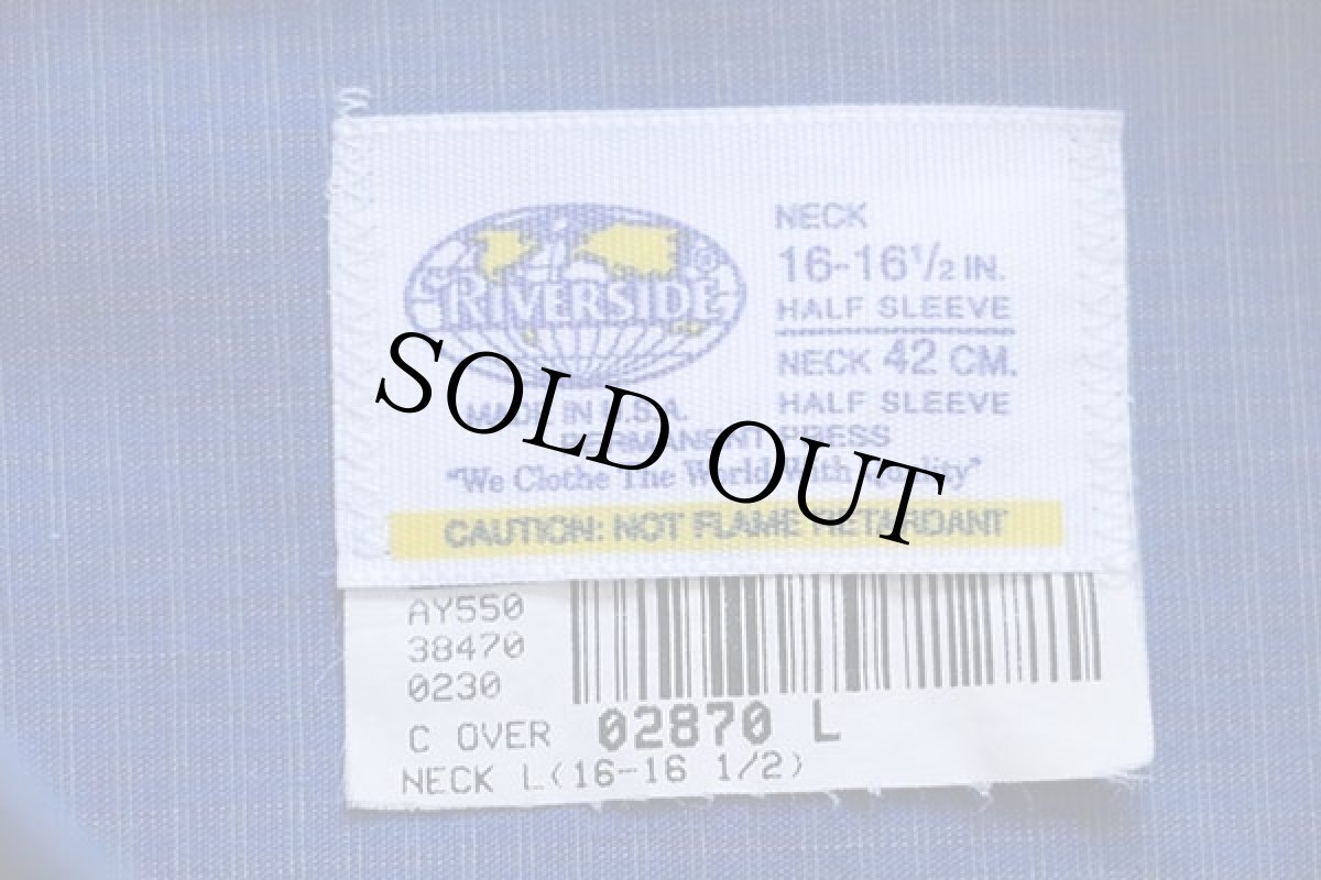 画像4: USA製 RIVERSIDE PEPSI ペプシ コーラ ロゴ刺繍 チェック ボタンダウン 半袖 ワークシャツ 16 (4)