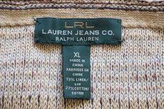 画像3: LAUREN JEANS ラルフローレン ラグ柄 ノースリーブ リネン×コットンニット セーター XL (3)