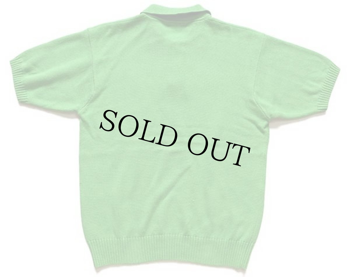 画像2: 90s ラルフローレン ワンポイント コットンニット ポロシャツ 黄緑 ボーイズ L (2)
