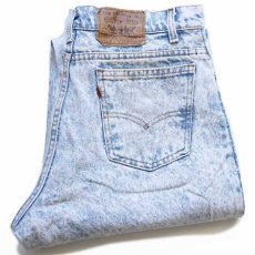 画像1: 90s USA製 Levi'sリーバイス 550 ケミカルウォッシュ デニムパンツ w34 L32★アシッド (1)