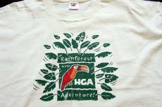 画像4: 90s USA製 Rainforest Adventure オオハシ 両面プリント コットンTシャツ 生成り XXL (4)