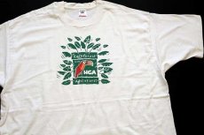 画像1: 90s USA製 Rainforest Adventure オオハシ 両面プリント コットンTシャツ 生成り XXL (1)