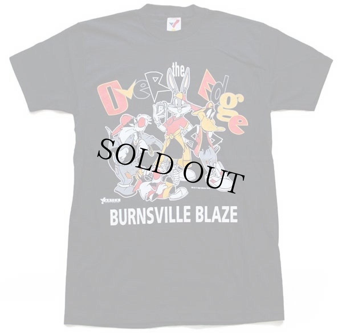 画像2: デッドストック★90s USA製 Warner Bros LOONEY TUNES Over the Edge BURNSVILLE BLAZE コットンTシャツ 黒 M (2)