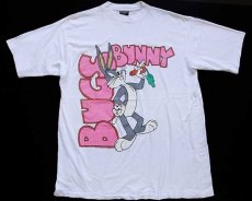 画像2: 90s WARNER BROS BUGS BUNNYバッグスバニー コットンTシャツ 白 XXXL★特大 (2)