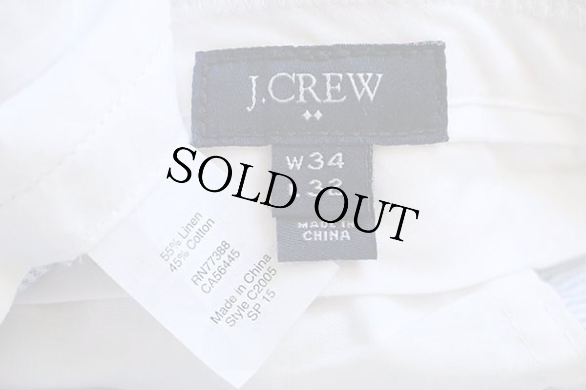 画像6: J.CREW ピンボーダー スラックス リネン×コットンパンツ w34 L32 (6)