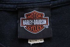 画像6: HARLEY-DAVIDSON ハーレー ダビッドソン Big Sky ウルフ 両面プリント コットンTシャツ 黒 XL (6)