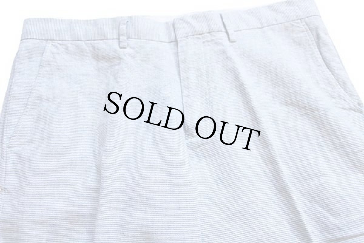 画像4: J.CREW ピンボーダー スラックス リネン×コットンパンツ w34 L32 (4)