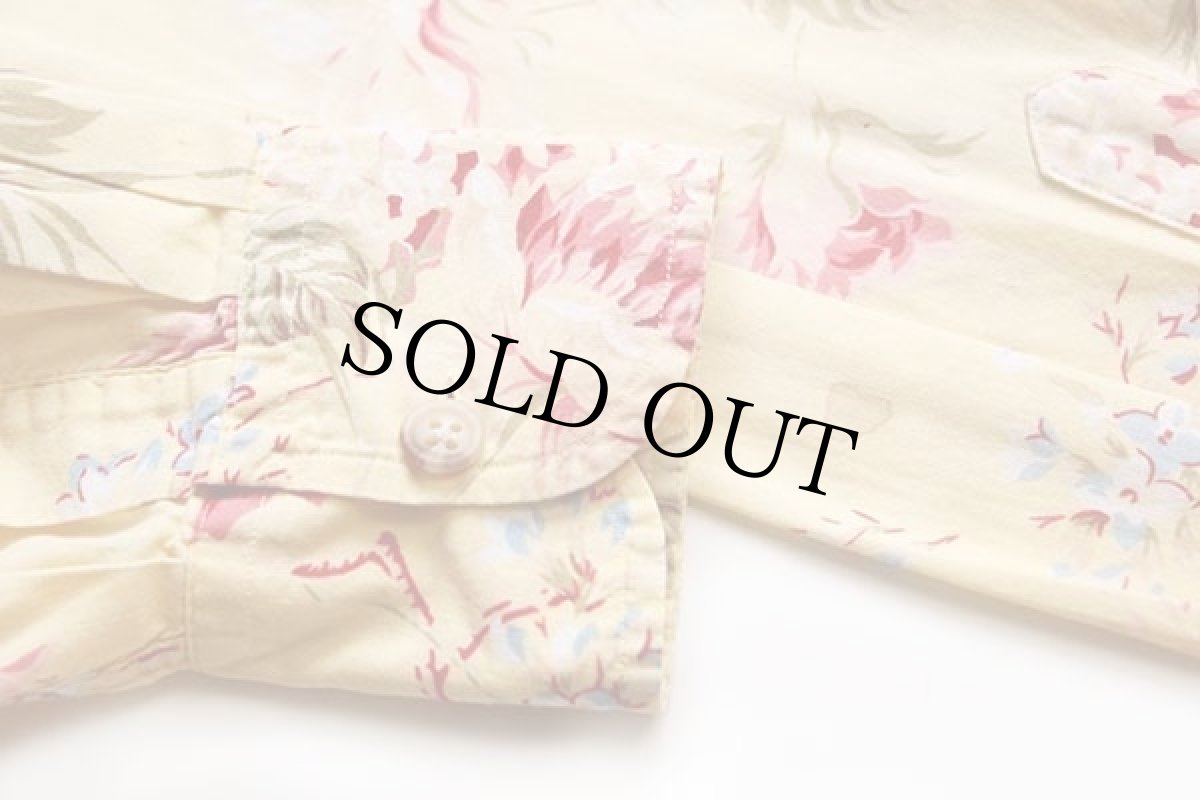 画像6: 90s ラルフローレン フラワー柄 コットンシャツ 8 (6)