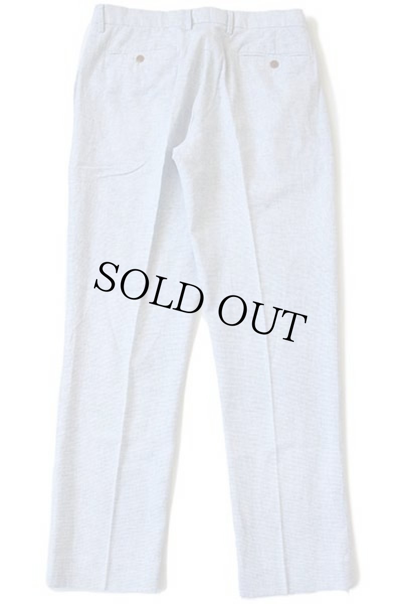 画像3: J.CREW ピンボーダー スラックス リネン×コットンパンツ w34 L32 (3)