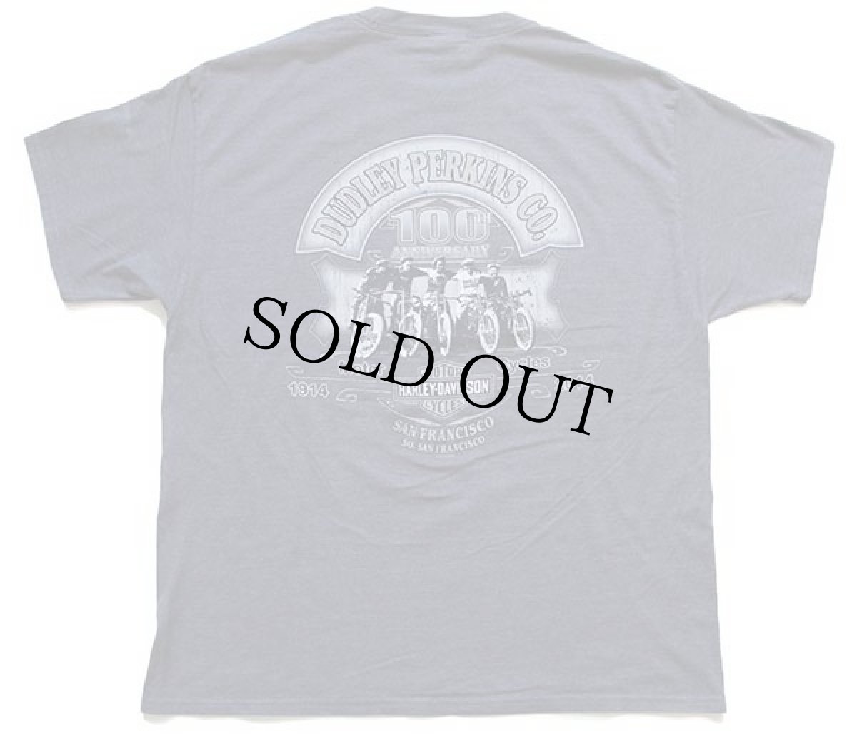 画像3: Hanes HARLEY-DAVIDSON ハーレー ダビッドソン DUDLEY PERKINS ダートトラック 両面プリント Tシャツ グレー XL (3)