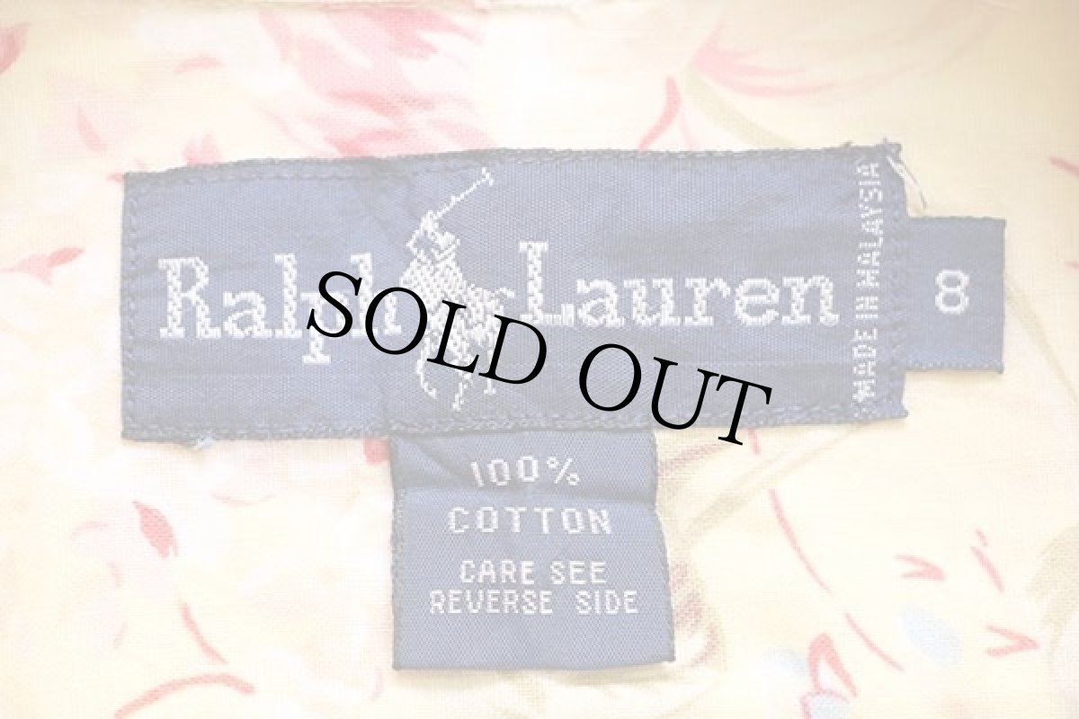 画像4: 90s ラルフローレン フラワー柄 コットンシャツ 8 (4)