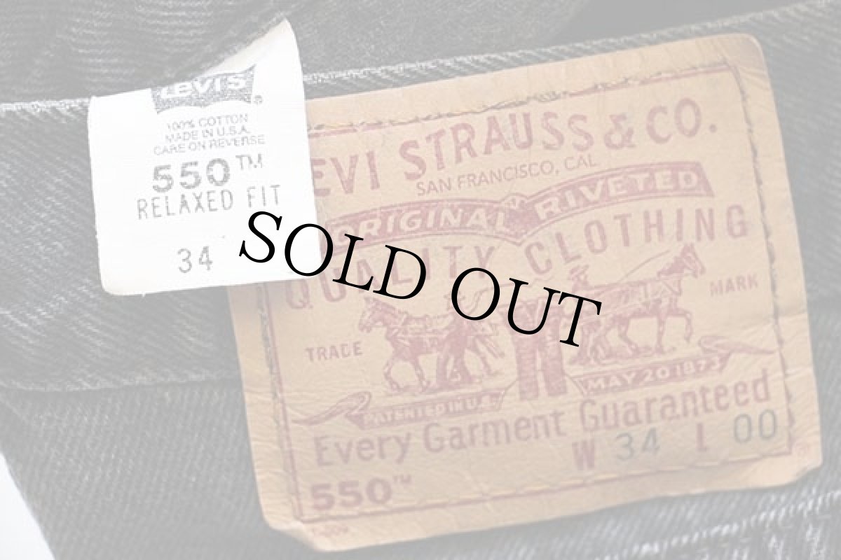 画像3: 90s USA製 Levi'sリーバイス 550 ブラックデニム ショートパンツ w34★ショーツ (3)