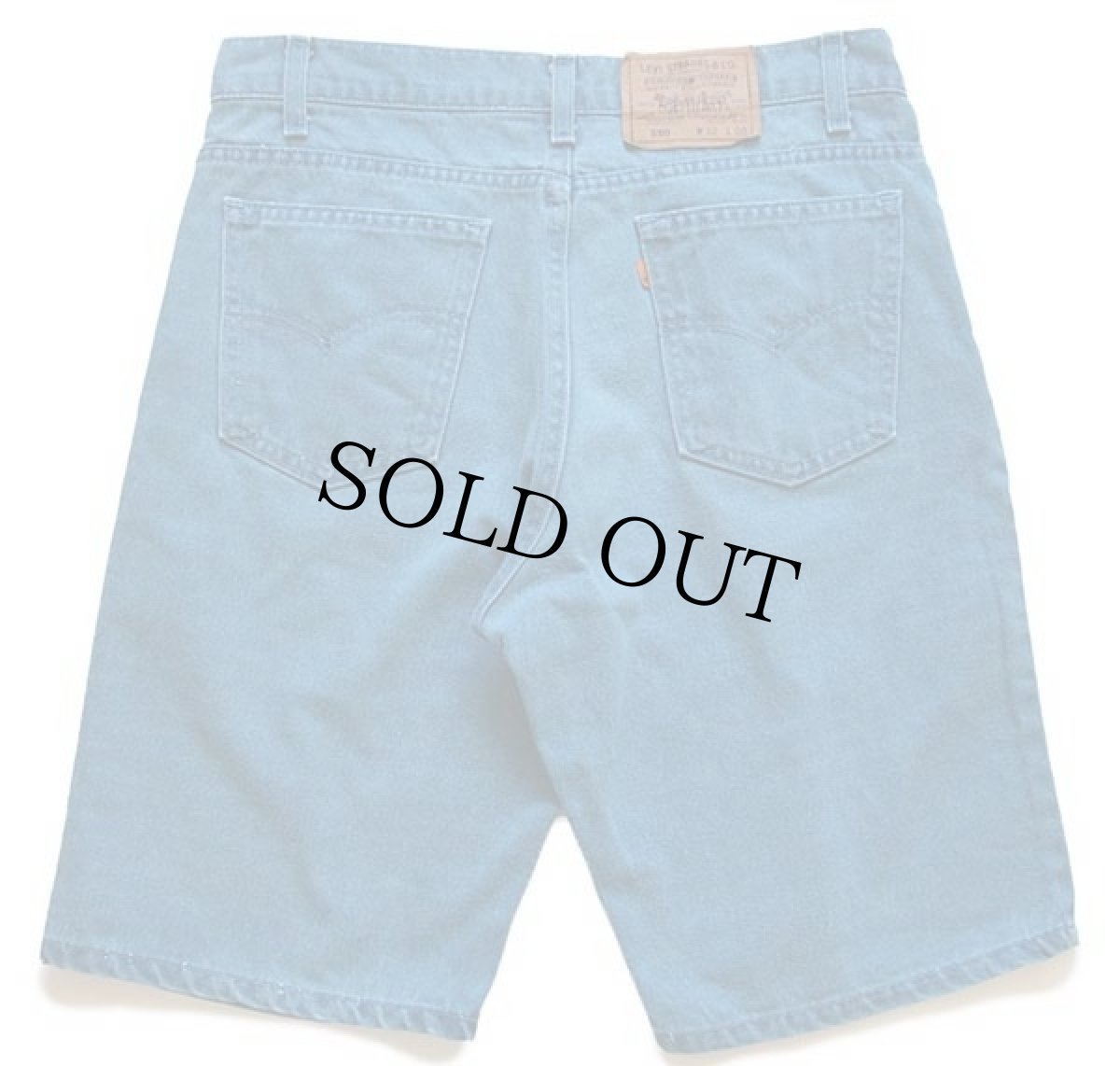 画像2: 90s USA製 Levi'sリーバイス 550 カラーデニム ショートパンツ ターコイズ w32★ショーツ (2)