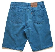 画像2: 90s USA製 Levi'sリーバイス 550 カラーデニム ショートパンツ ターコイズ w32★ショーツ (2)