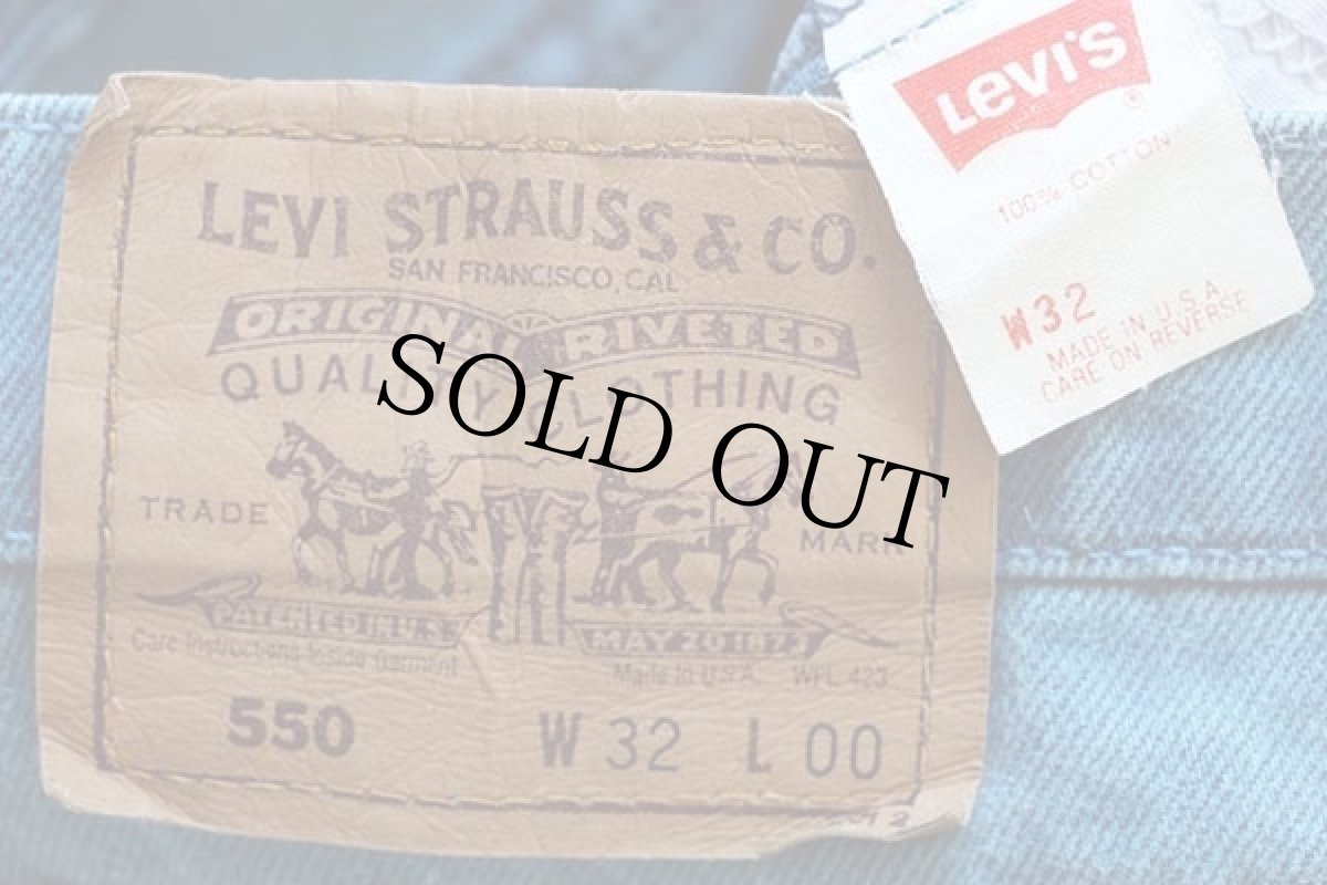 画像3: 90s USA製 Levi'sリーバイス 550 カラーデニム ショートパンツ ターコイズ w32★ショーツ (3)