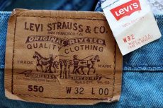 画像3: 90s USA製 Levi'sリーバイス 550 カラーデニム ショートパンツ ターコイズ w32★ショーツ (3)