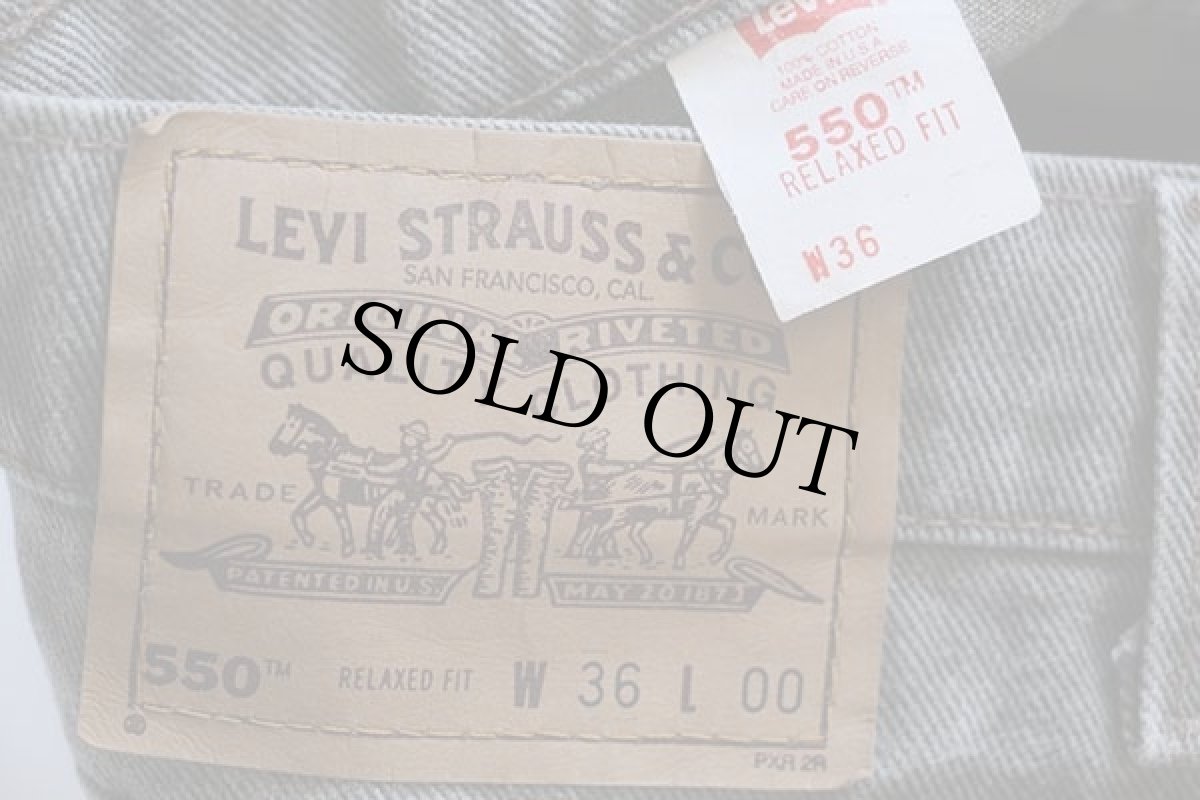 画像4: 90s USA製 Levi'sリーバイス 550 カラーデニム ショートパンツ グリーングレー w36★40 ショーツ (4)