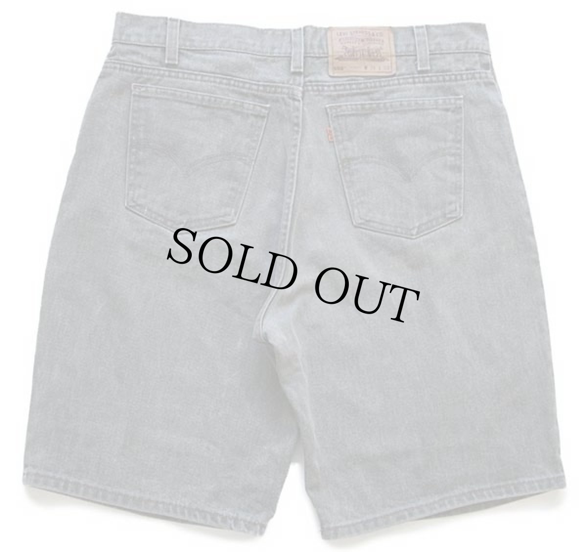 画像2: 90s USA製 Levi'sリーバイス 550 カラーデニム ショートパンツ グリーングレー w36★40 ショーツ (2)