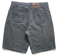 画像2: 90s USA製 Levi'sリーバイス 550 カラーデニム ショートパンツ グリーングレー w36★40 ショーツ (2)