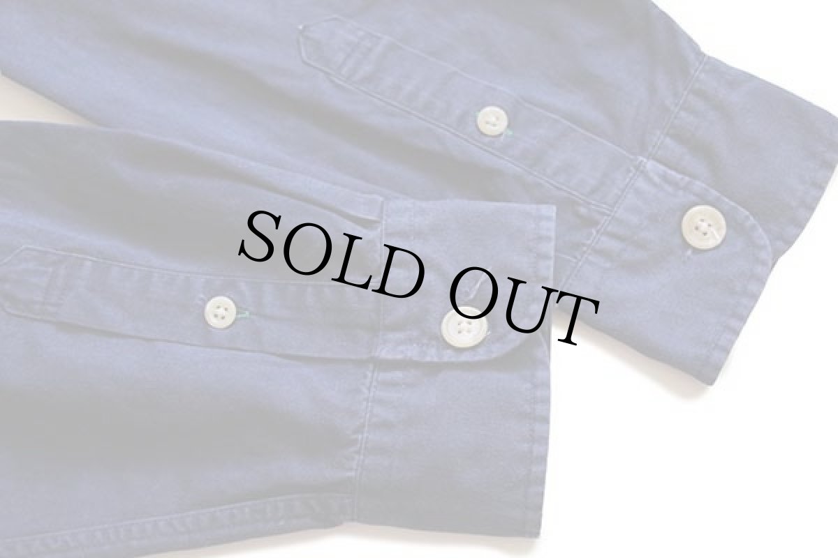 画像5: 90s TOMMY HILFIGERトミーヒルフィガー ワンポイント パネル切り替え プルオーバー コットンシャツ (5)