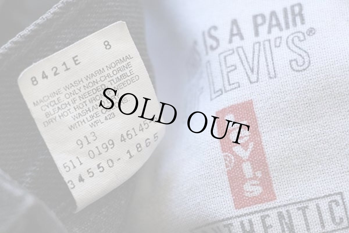 画像4: 90s USA製 Levi'sリーバイス 550 ブラックデニム ショートパンツ w34★ショーツ (4)