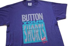 画像1: 90s USA製 Levi'sリーバイス 501 BUTTON YOUR SHORTS Tシャツ 杢パープル L (1)