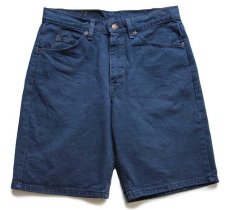 画像1: 90s USA製 Levi'sリーバイス 550 カラーデニム ショートパンツ 後染め 紺 w31★ショーツ (1)