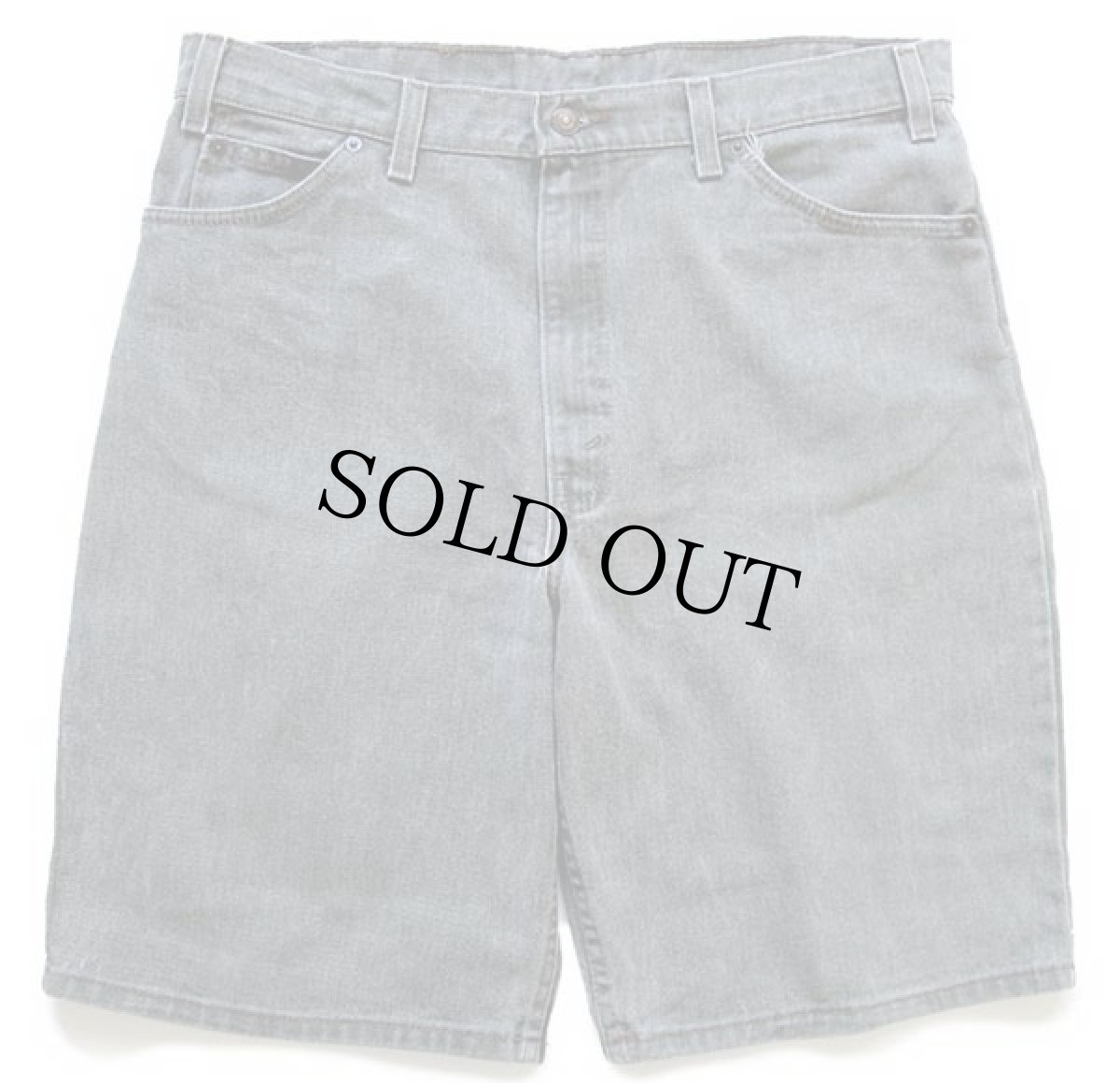 画像1: 90s USA製 Levi'sリーバイス 550 カラーデニム ショートパンツ グリーングレー w36★40 ショーツ (1)