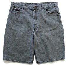 画像1: 90s USA製 Levi'sリーバイス 550 カラーデニム ショートパンツ グリーングレー w36★40 ショーツ (1)