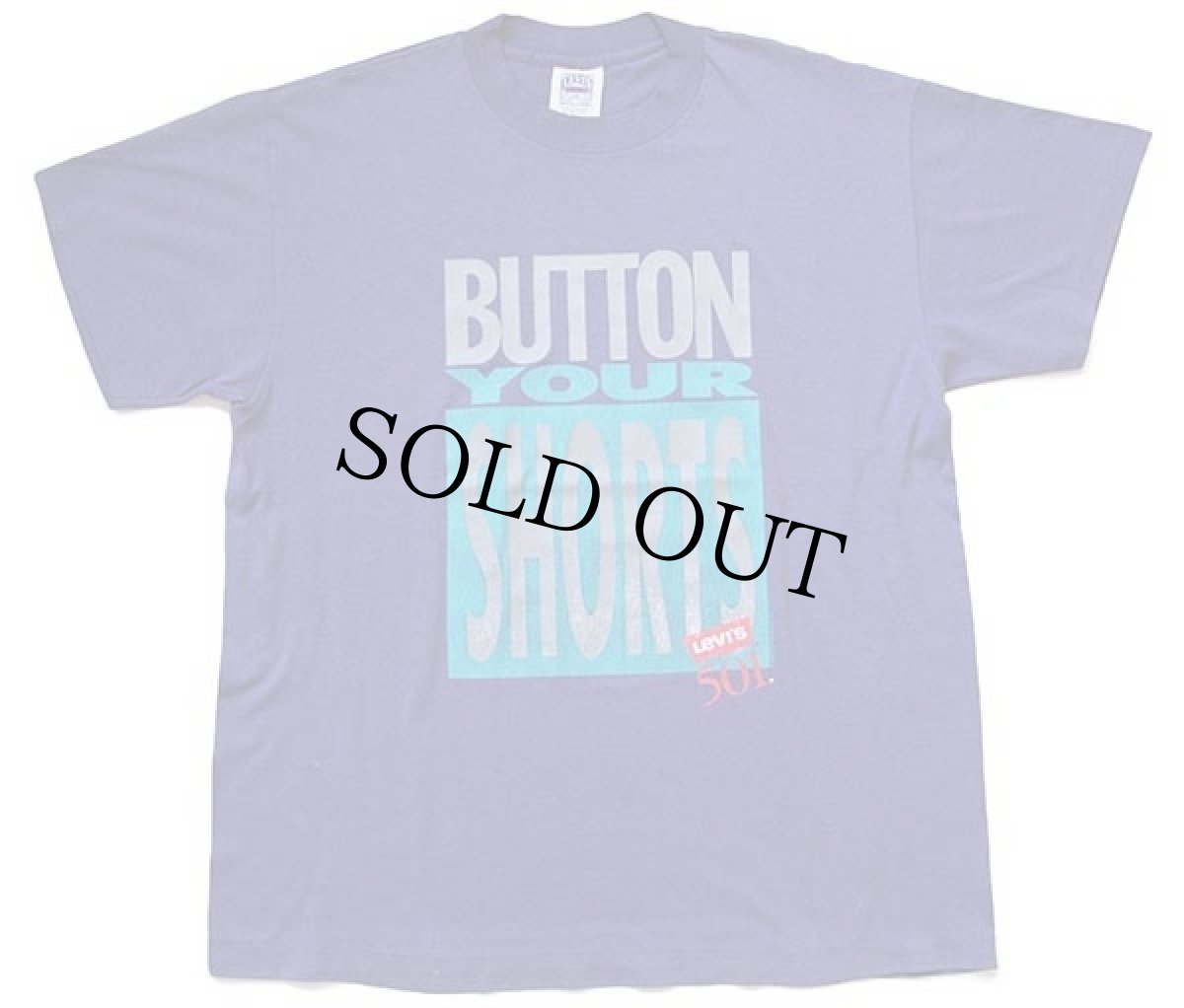 画像2: 90s USA製 Levi'sリーバイス 501 BUTTON YOUR SHORTS Tシャツ 杢パープル L (2)