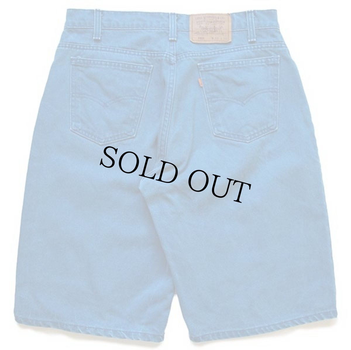 画像2: 90s USA製 Levi'sリーバイス 560 カラーデニム ショートパンツ オーシャンブルー w33★ショーツ (2)