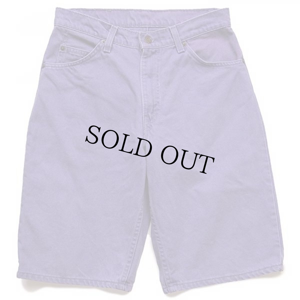 画像2: 90s USA製 Levi'sリーバイス 560 カラーデニム ショートパンツ 紫 w30★ショーツ (2)