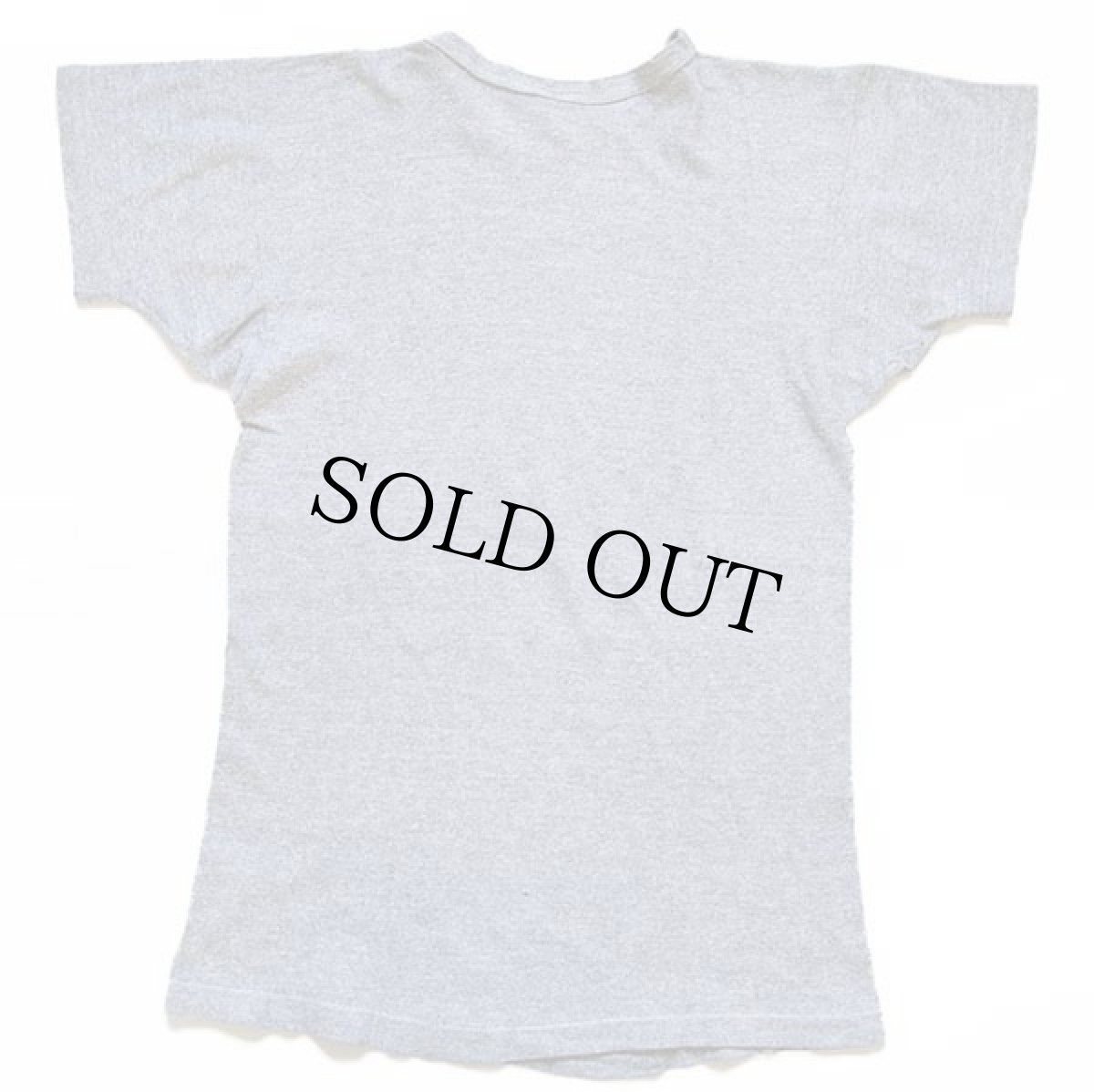 画像3: 70s USA製 Championチャンピオン BUCKSPORT HIGH 64 三段中抜き 染み込みプリント 88/12 Tシャツ 杢グレー M (3)