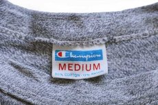 画像5: 70s USA製 Championチャンピオン BUCKSPORT HIGH 64 三段中抜き 染み込みプリント 88/12 Tシャツ 杢グレー M (5)
