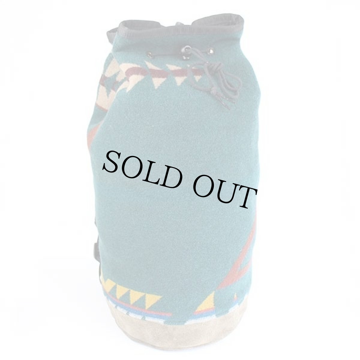 画像4: 80s USA製 PENDLETONペンドルトン ネイティブ柄 ボトムレザー ウール ブランケット ワンショルダーバッグ (4)