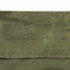 画像5: 60s 米軍 US ステンシル キャンバス ダッフルバッグ オリーブドラブ (5)