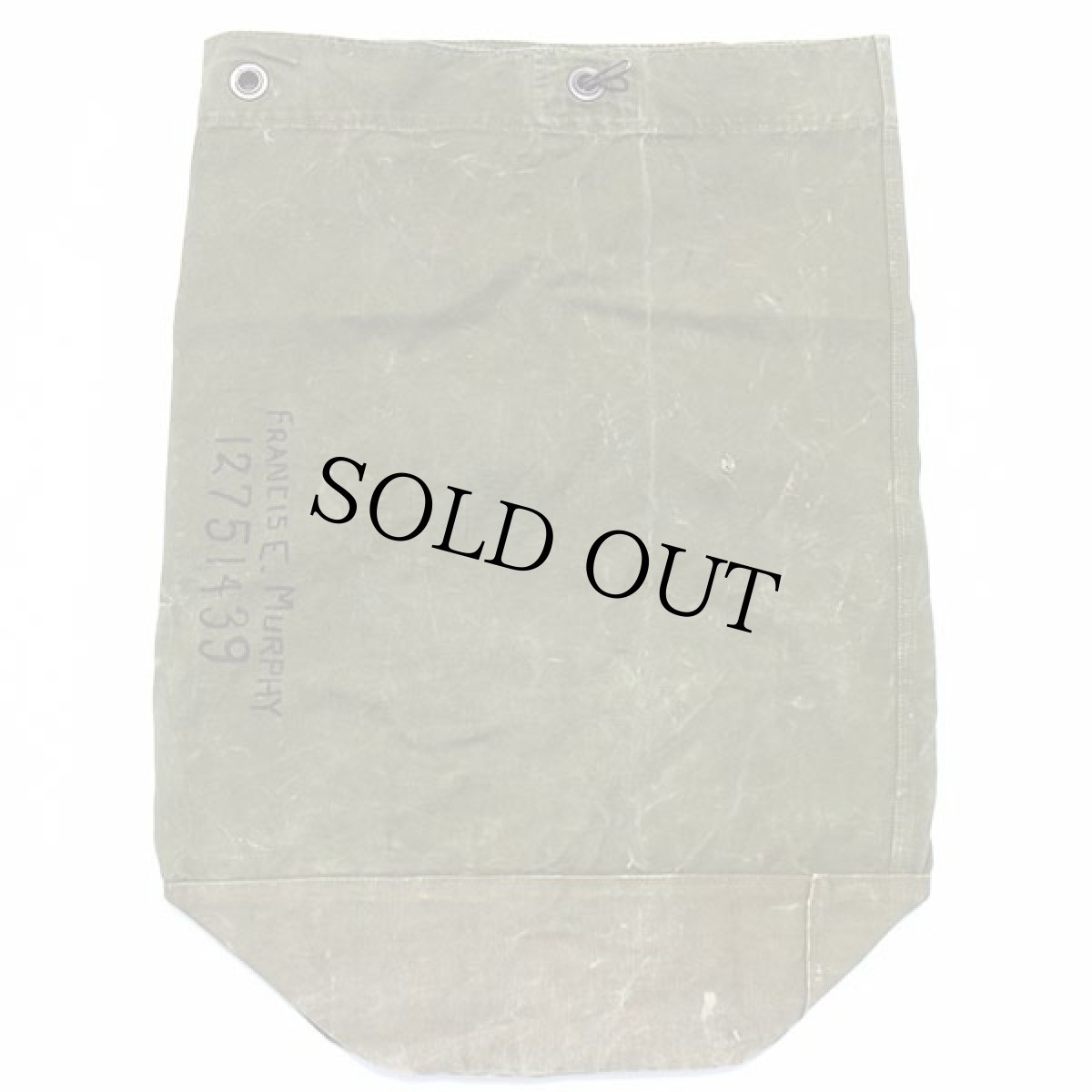 画像2: 60s 米軍 US ステンシル キャンバス ダッフルバッグ オリーブドラブ (2)