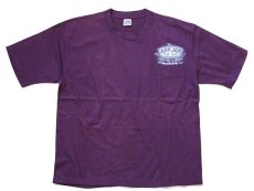 画像2: 80s USA製 RON JON SURF SHOP ジュゴン 両面プリント コットン ポケットTシャツ カスタム 紫 L (2)