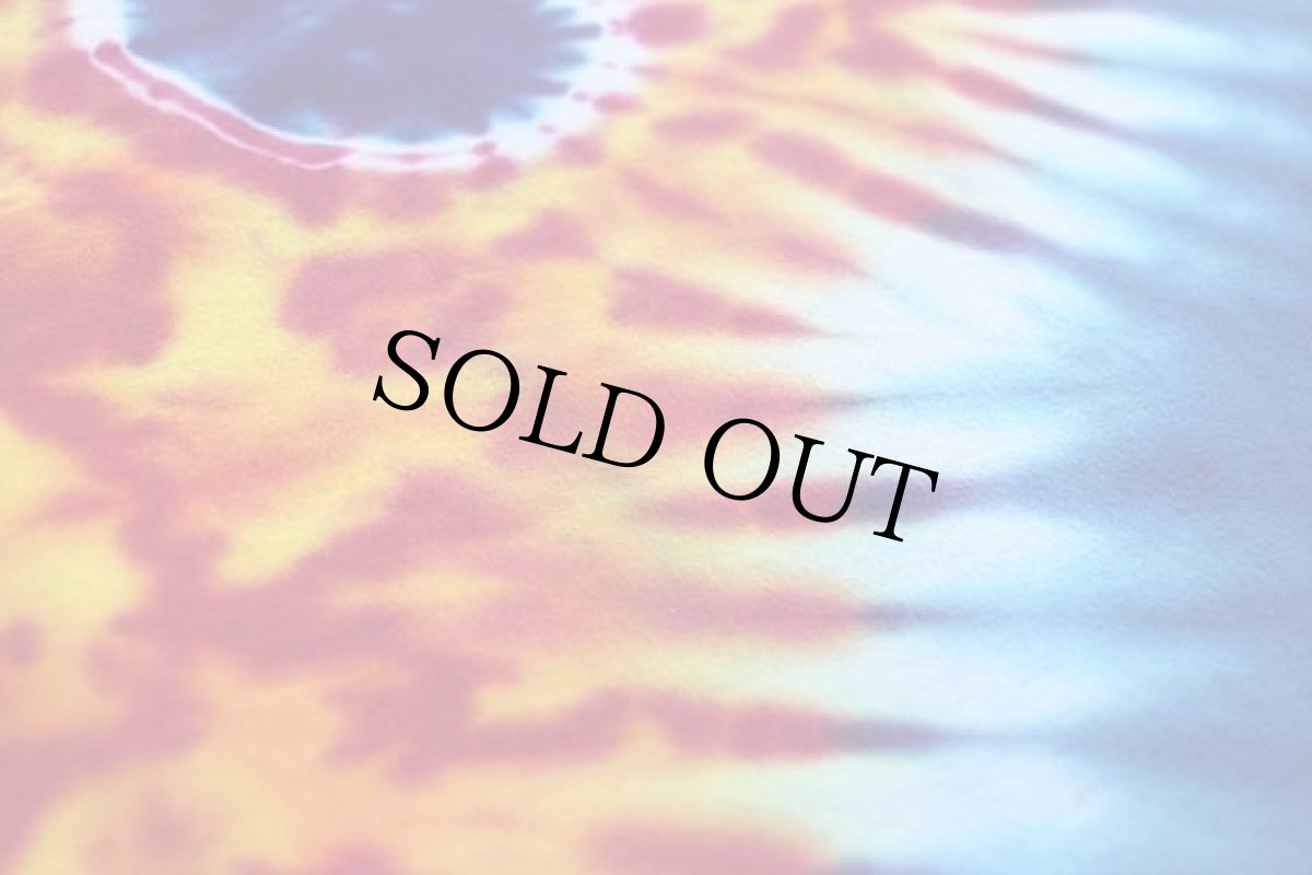 画像4: 90s Hanes ギター 両面 タイダイ染め コットンTシャツ 青 XL (4)