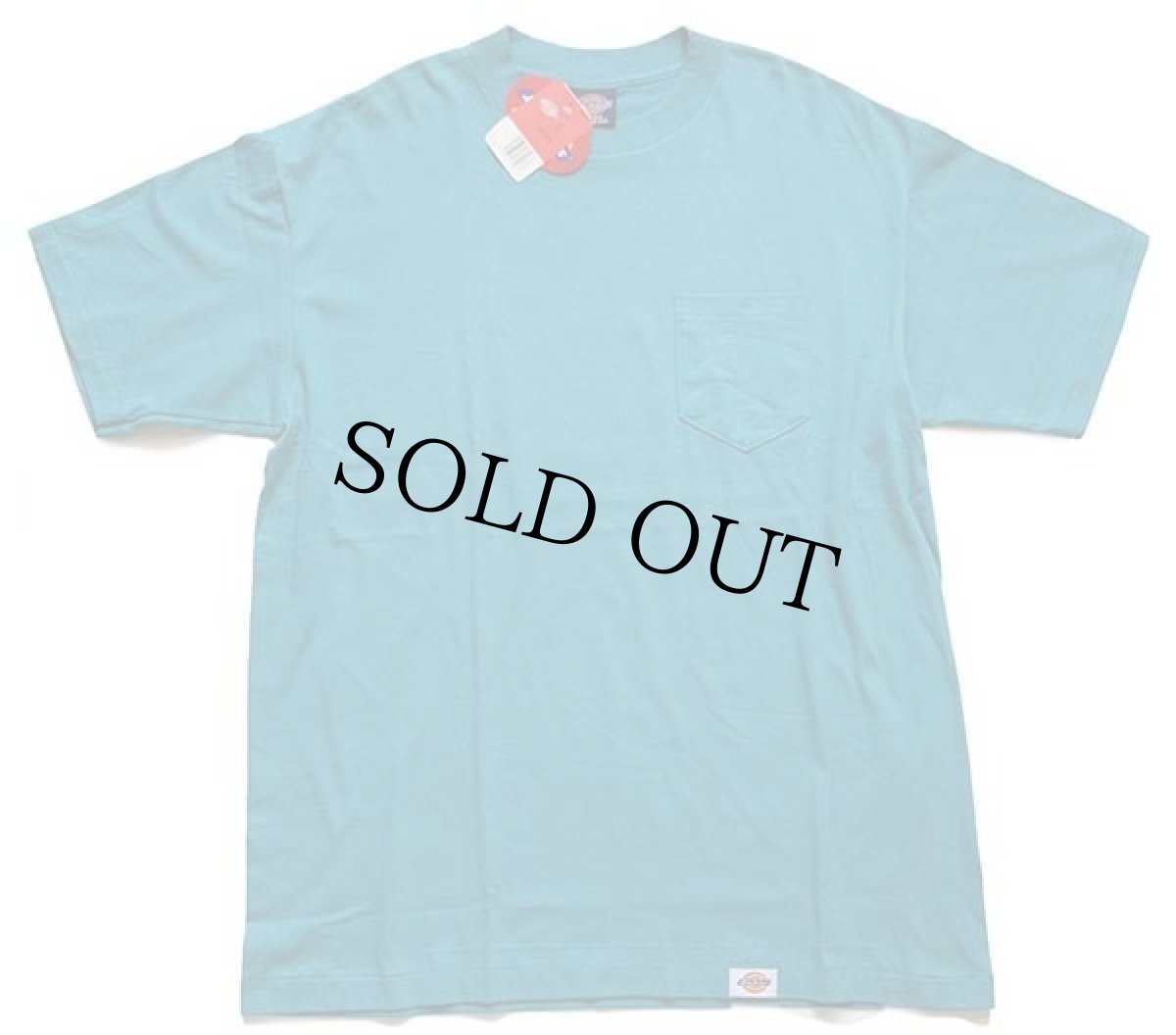 画像2: デッドストック★90s USA製 Dickiesディッキーズ 無地 コットン ポケットTシャツ エメラルドグリーン XL (2)