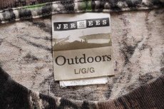 画像3: 90s USA製 JERZEES Outdoors モックネック SUPERFLAUGE リアルツリーカモ コットン ポケット付き 長袖Tシャツ L (3)