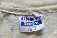 画像4: 80s USA製 Hanes Arizona キャット ウエスタン アート コットンTシャツ クリーム L (4)