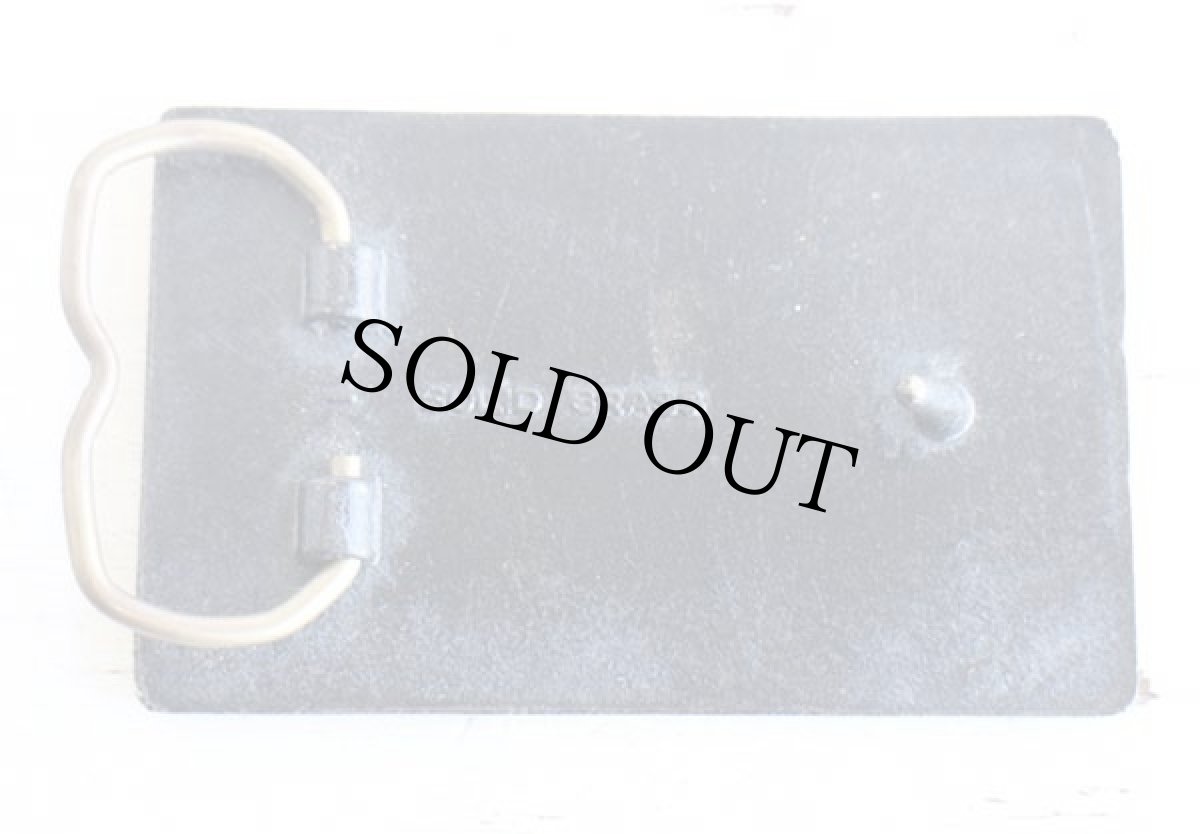 画像2: ビンテージ RED MAN CHEWING TOBACCO インディアンヘッド ブラス バックル★ベルト (2)